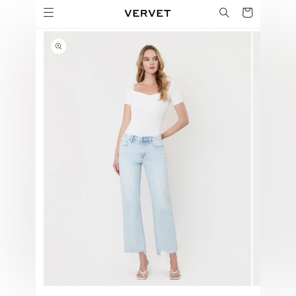 VERVET Denim Meritorious High Rise Slim Wide Leg Jeans Size 31 like new